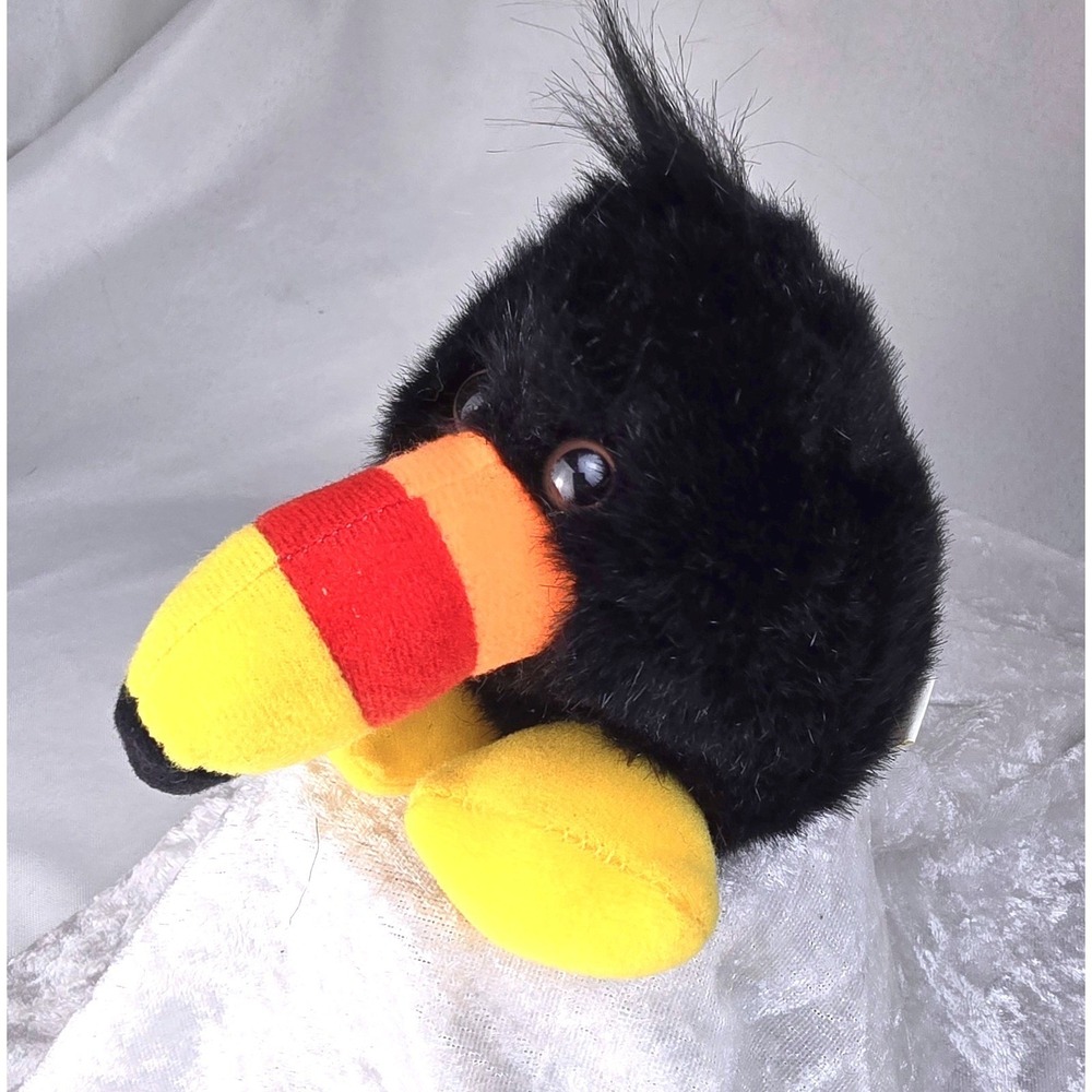 Puffkins Tiki the Toucan Bird 4.5" Beanbag Plush by Swibco DOB: 3-30-98‎ No Tag